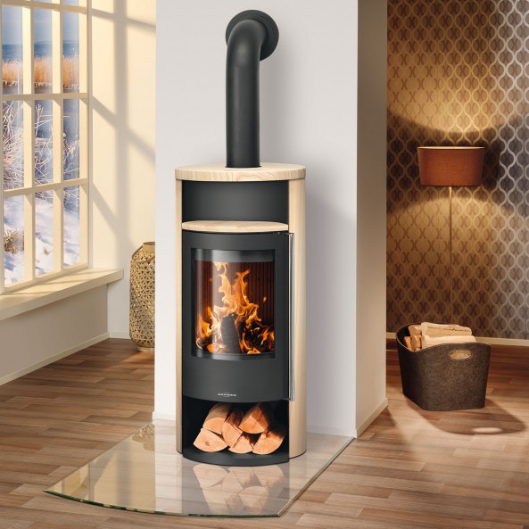 oranier-polar-neo-8-stahl-schwarz-sandstein-holzfach-offen